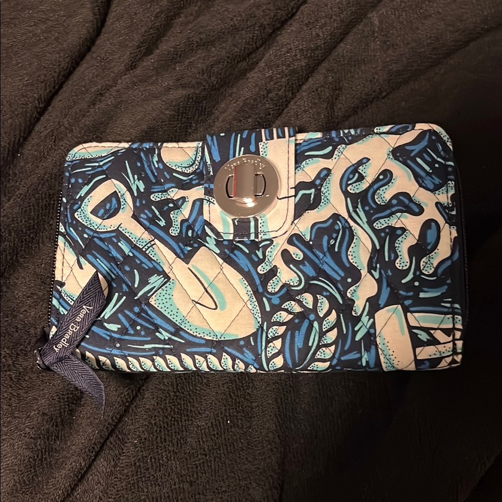 Vera Bradley Nautical Blue and Cream Clutch